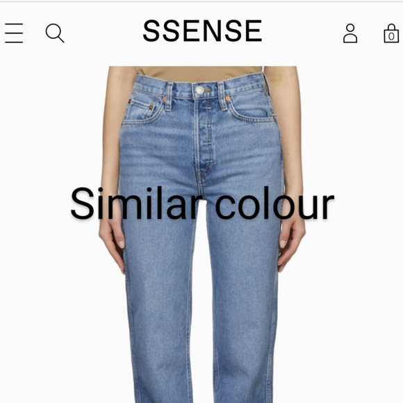 SOLD Re/Done 90s High Rise Ankle Crop in Worn Bright Blue - Picture 9 of 9